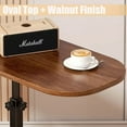 thumbnail image 2 of SUSUZI Portable C-Shaped Side Table – Adjustable Height Oval End Table (16"x12") for Living Room Bedroom, MDF & Metal Snack/Laptop Table with Lower Storage Shelf (Black, Quick 10-Min Assembly), 2 of 6