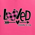 thumbnail image 6 of Wild Bobby, Loved John 3:16 Inspirational/Christian Unisex Crewneck Graphic Sweatshirt, Neon Pink, Medium, 6 of 6