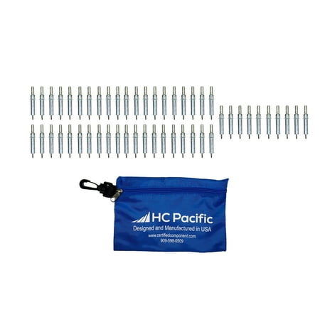 

50 each C3/32 Cleco Fasteners & Pouch (Drill Size #40 Grip 0-1/4 ) Made in USA