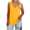 thumbnail image 3 of Womens Tank Tops Workout Tees Spring Summer Clothes V-neck Plus Size Fashionable Loose And Comfortable Casual Top T-shirt (Size:XL-5XL), 3 of 7