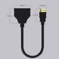 thumbnail image 4 of Câble Adaptateur Répartiteur HDMI. 1 Entrée 2 Sorties pour Moniteur de Bureau pc Portable, 4 of 9