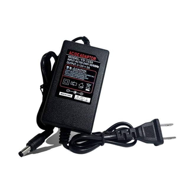 Bunblic PC Fan Speed Controller, PC Fan Power Adapter, Multifunctional Adjustable 12V Power Supply for Amplifiers Black Red