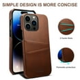 thumbnail image 5 of Dteck Slim Case for iPhone 15 Pro Max, iPhone 15 Pro Max Wallet Back Case with Card Holder, Shockproof Hard Protective Phone Cover,Brown, 5 of 5