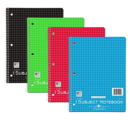 wb notebook 1sub 10 5 x8 4x4 graph rule asst cov walmart com