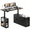 Black, variant on VVFLU 55" Farmhouse Electric Standing Desk Adjustable Height Sit Stand Corner Stand Desks, L Shaped Standing Computer Desk with Power Outlets & Storage Drawers for Home Office, Black