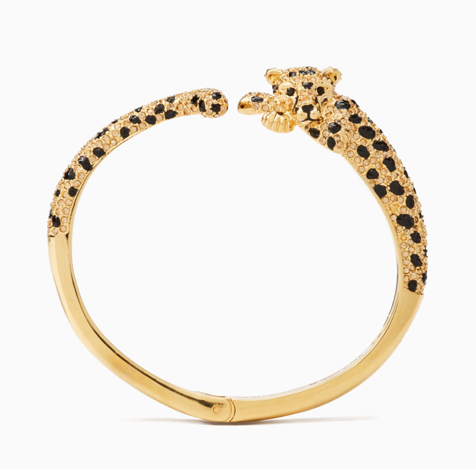 Kate Spade Run Wild Cheetah Hinged Bangle Bracelet