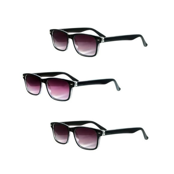 "The Summerville" 3 Pair of Full Reading Sunglasses (non bifocal) Outdoor Sun Readers