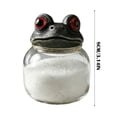 thumbnail image 2 of Frog-Shaped Gothic Spice Jar Set, Glass Jar with Iron Base Holder, Vintage Kitchen Storage Canister, Decorative Seasoning Container for Home, Kitchen, Counter & Pantry Use, 2 of 8