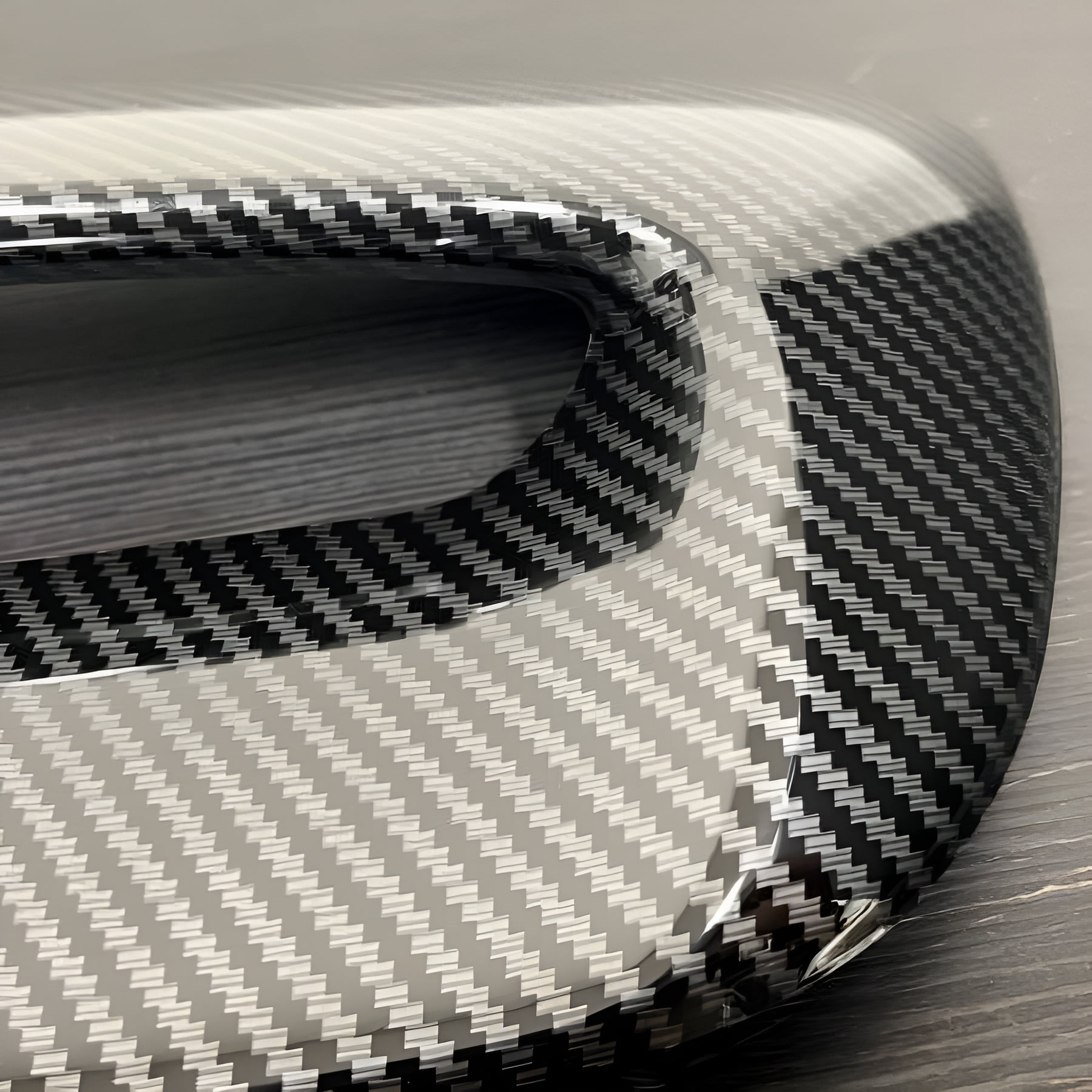ECOTRIC Hood Scoop Compatible with 2007-2013 Mini Cooper S R55 R56 R57 R58 R59 Air Intake Vent Carbon Fiber Printing