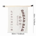 thumbnail image 2 of Beeswax Linen Bread Bag, Reusable Storage Container With Zip Closure, for Sourdough Loaves, White, 2 of 5