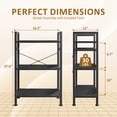 thumbnail image 4 of Atilioo 3 Tiers Bookcase, Wood Bookshelf Tall Display Shelves Storage Organizer for Bedroom, Living Room & Home Office, Black, 4 of 9
