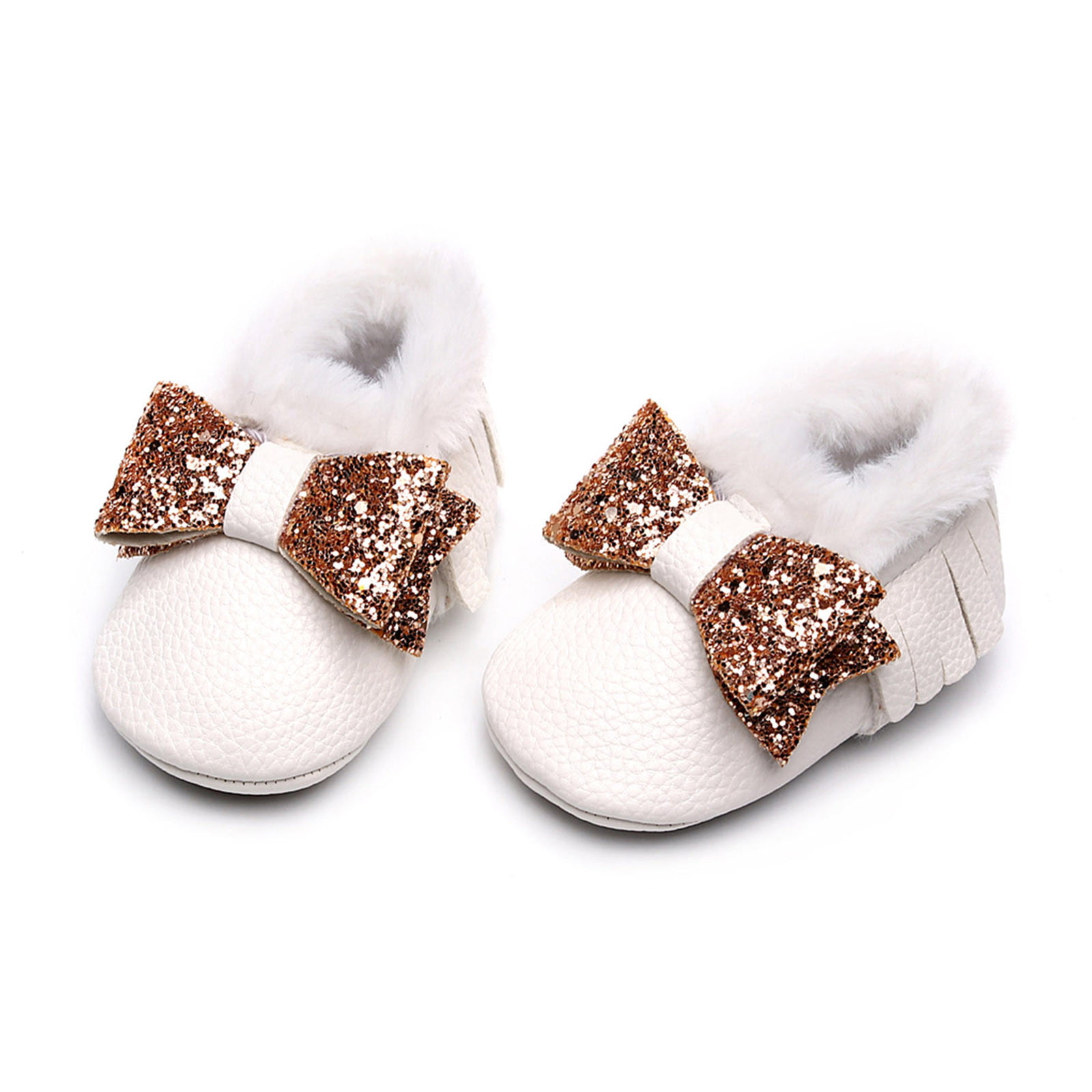 Teaching Ampere Kent NEGJ Infant Plush Cotton Baby Boots Bowknot Warm Walkers Soft Shoes Snow  Girls First Baby Shoes - Walmart.com