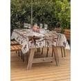 thumbnail image 3 of Outdoor Tablecloth with Umbrella Hole for Patio/Picnic/Party/Camping, Farmhouse Waterproof Table Cloth Rectangle Table Cover Washable, Vintage Country Texas Star Wooden Grain (54"x 80"), 3 of 8