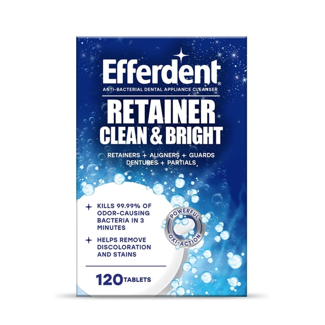 Tabletas limpiadoras Retainer Efferdent Retainer Clean & Bright