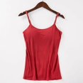 thumbnail image 1 of Womens Camisole With Built In Shelf Bra Adjustable Spaghetti Strap Vest Tops Uk, 1 of 4