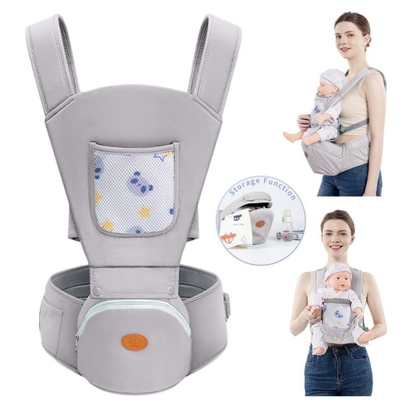 Lvelia Baby Carrier,6-in-1 Baby Carrier Newborn to Toddler, Adjustable Detachable Infant Baby Hip Seat Carrier for 7-44lbs, All Seasons, Perfect for Shopping Travelling