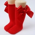 thumbnail image 6 of ANINEO Baby Girls Knee High Socks Bow Long Stockings Toddlers Cotton Ruffled Uniform Leggings, 6 of 6