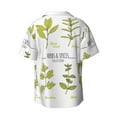 thumbnail image 2 of Sigee Herbs and Spices Print Men's Shirts Casual Button Down Short Sleeve Summer Beach Shirt Hawaiian Vacation Shirts Tee Shirt-X-Large, 2 of 7