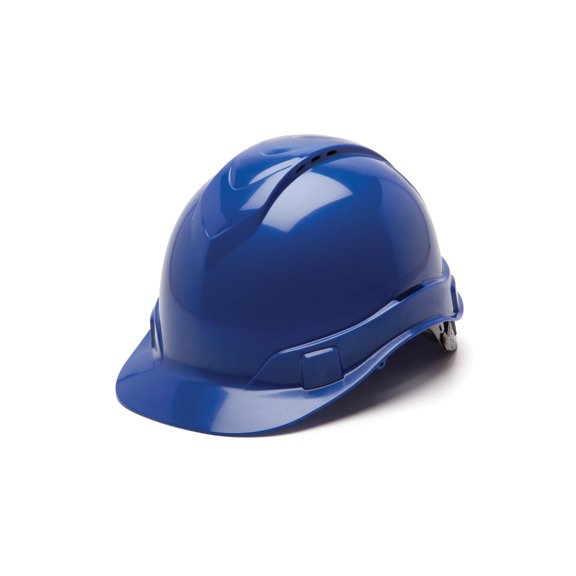 Pyramex Safety Ridgeline Cap Style Hard Hat Ventilado Suspensión de trinquete de 4 puntos Azul Talla única