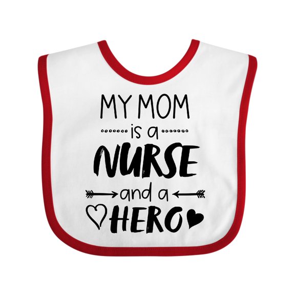 Inktastic My Mom is a Nurse and a Hero Boys or Girls Baby Bib