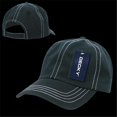 thumbnail image 1 of Decky 111-BLKWHT Contra-Stitch Washed Polo Cap, Black & White, 1 of 1