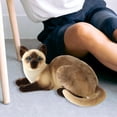 thumbnail image 4 of Juguete de peluche Gato suave Yotijar Acolchado de felpa Simulación gatos siameses para niñas, 4 of 8