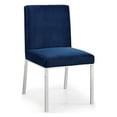 thumbnail image 3 of Meridian Furniture Opal 20"H Velvet Dining Chair in Gray (Set of 2), 3 of 11