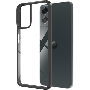 Crystal Clear Case for Motorola Moto G 5G 2024,Slim Thin Soft TPU Bumper & Hard PC Back Shockproof Scratch Resistant Protective Phone Case (Transparent Black)