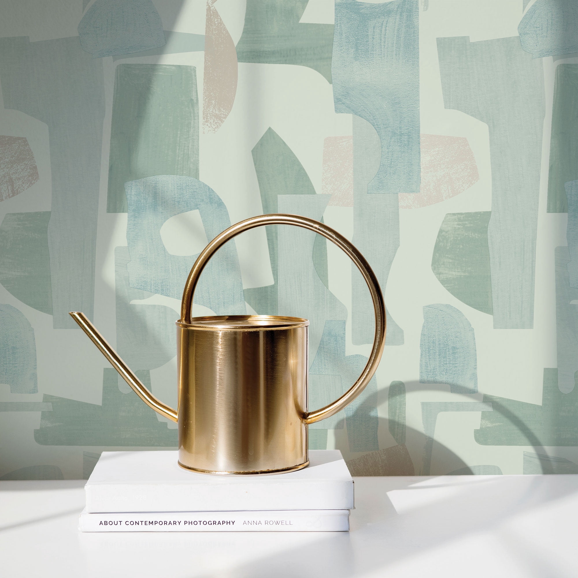 Tempaper Geo Composition Sage Peel and Stick Wallpaper, 20.5" x 16.5'