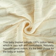 thumbnail image 4 of Organictune Cotton Cable Knitted Toddler Throw Blanket, Soft Warm and Breathable Crib Blanket for Boys and Girls, 30" x 40", Ivory, 4 of 5