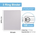 thumbnail image 4 of Comix Sturdy 1/2 inch 3 Ring View Binder,O-Ring, Holds 100 Sheets of Letter Size 12-Pack White, 4 of 8