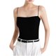 thumbnail image 2 of Puntoco Tops de cuello cuadrado para mujer con almohadilla para el pecho y base de color sólido de verano, camiseta sin mangas con cuello redondo, 2 of 3