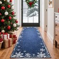 thumbnail image 6 of Yesurprise 2x6ft Christmas Runner Area Rugss - Washable Xmas Decoration Carpet, Non Slip Snowflake Winter Holiday Accent Area Rugs for Indoor Use in Hallway, Bedroom, Kitchen, 6 of 8