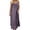 Purple, variant on SROBPTY Summer Dresses for Women Solid Spaghetti Strap Ruffle Midi Beach