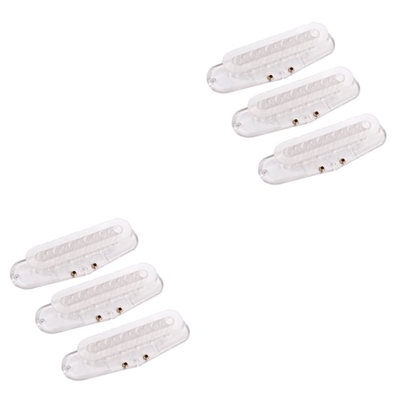 FRCOLOR 6 pcs  GB801I-52 Transparent Humbucker Pickup Bobbin Guitar Screw Side For Pickup Makers For Guitar Accessories 52mm