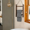 thumbnail image 1 of Wood Towel Racks 3 Tiers Towel Rack Hanging Towel Rack with Rope for Living Room, 1 of 8
