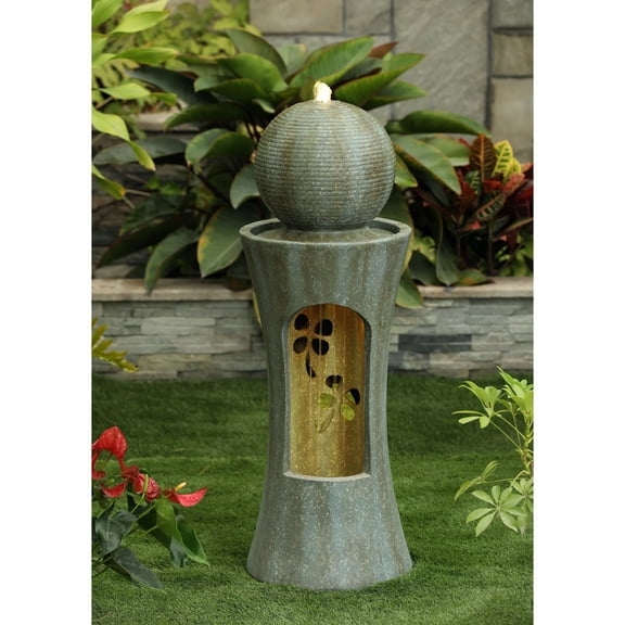Ball fountain with led light - N/A