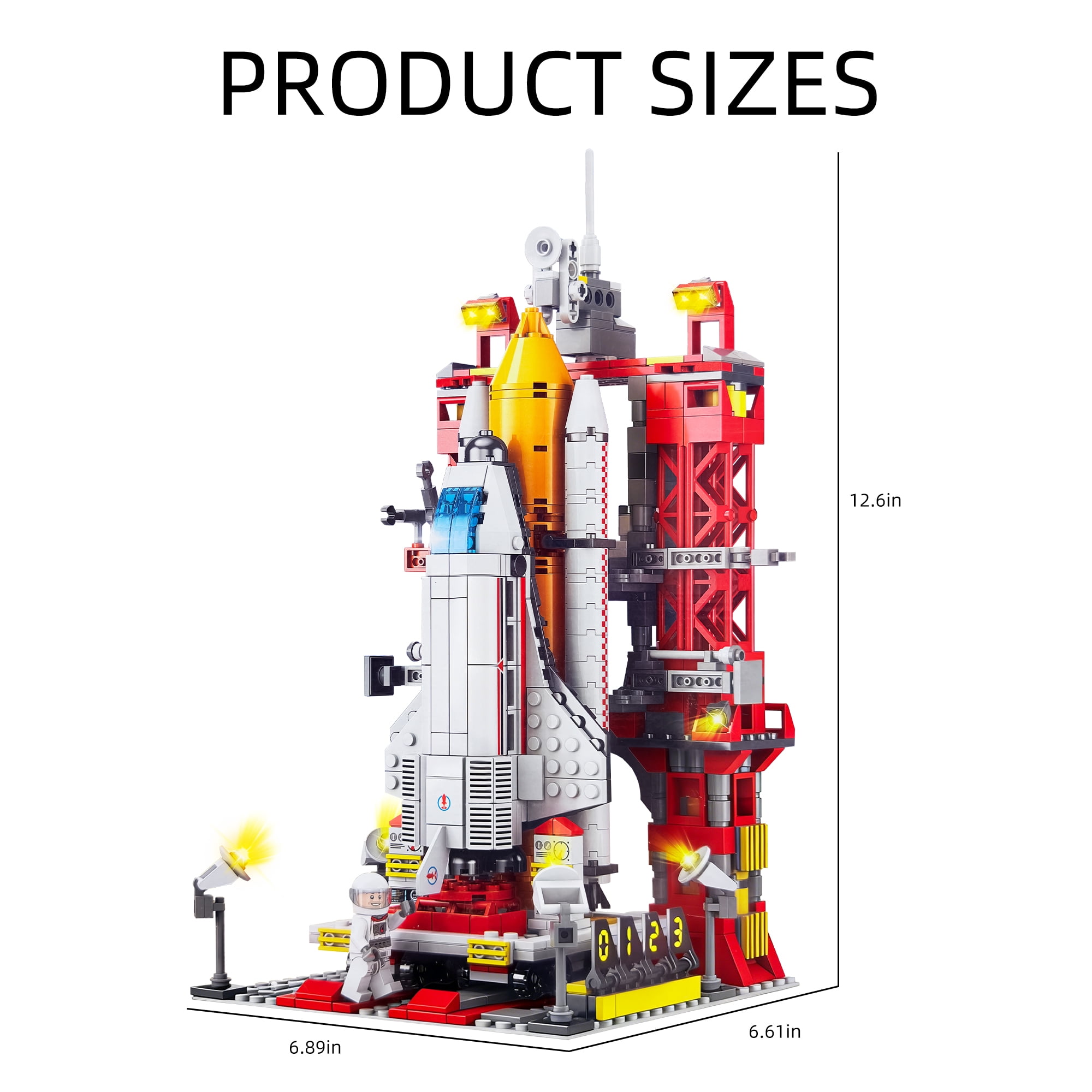 1059 PCS Space Exploration Shuttle Toys, Spaceship Fire Arrow Launch Center Toy Set Building Blocks Toys Kit Gifts for Age 6+ Boys Kids