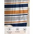thumbnail image 6 of Sheer Curtains 45 Inch Length, Orange Grey Striped Semi Sheer Curtains Light Filtering Window Treatment, Farmhouse Stripes Modern Abstract Art Privacy Voile Drapes for Living Room Bedroom 52x45 Inch, 6 of 7