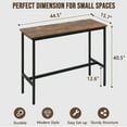 thumbnail image 3 of Rongbuk 44.5" Adjustable Dining Table, Brown, 3 of 6