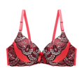 thumbnail image 3 of ALLLIST Red Women Bras Underwire Color Block Bralette Push up T Shirt Womens Lingerie Size 36-43, 3 of 4