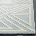 thumbnail image 3 of SAFAVIEH Kids Triangle Shapes Wool Area Rug, Blue/Ivory, 4' x 6', 3 of 6