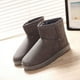 thumbnail image 3 of Botas de nieve de invierno para estudiantes femeninas, estilo coreano, cálidas, con forro polar, gruesas, planas, de algodón, botas de nieve de tubo corto de gamuza, 3 of 6