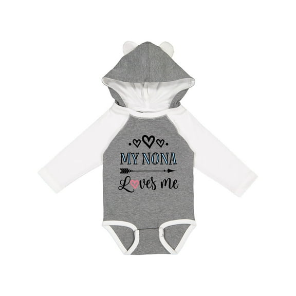 Inktastic My Nona Grandma Loves Me Girls Girls Long Sleeve Baby Bodysuit