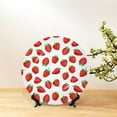 thumbnail image 6 of Kdxio Strawberries Bone China Decorative Plate Ceramic Decorative Plate for Home Office Wall Stand Decorative Plates for Home Bedroom-7in, 6 of 6