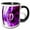 Black/White, variant on 3drose, Sonic Purple-blue Water Drop, 15oz Mug