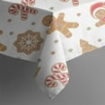 thumbnail image 4 of White Christmas Gingerbread Man Pattern Rectangle Tablecloth 60"x102",Waterproof Polyester Rectangle Table Cloth, Wipeable Spillproof Polyester Tablecloth for Dining, Camping, Indoor and Outdoor, 4 of 6