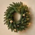 thumbnail image 3 of Christmas Wreath 14 Inch Artificial Pine Greenery Wreath Large - Christmas Decorations Wreath for Front Door Outdoor Evergreen Holiday Xmas Wreath Christmas Door Wreath, 3 of 8
