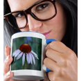 thumbnail image 2 of 3drose, Purple Cone Flower, Happy Birthday, 15oz Two-tone Blue Mug, 2 of 6