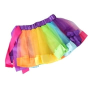 Hula Skirts for Kids Tutu Dresses Girls Balett Clothes Layered Rainbow Petticoat